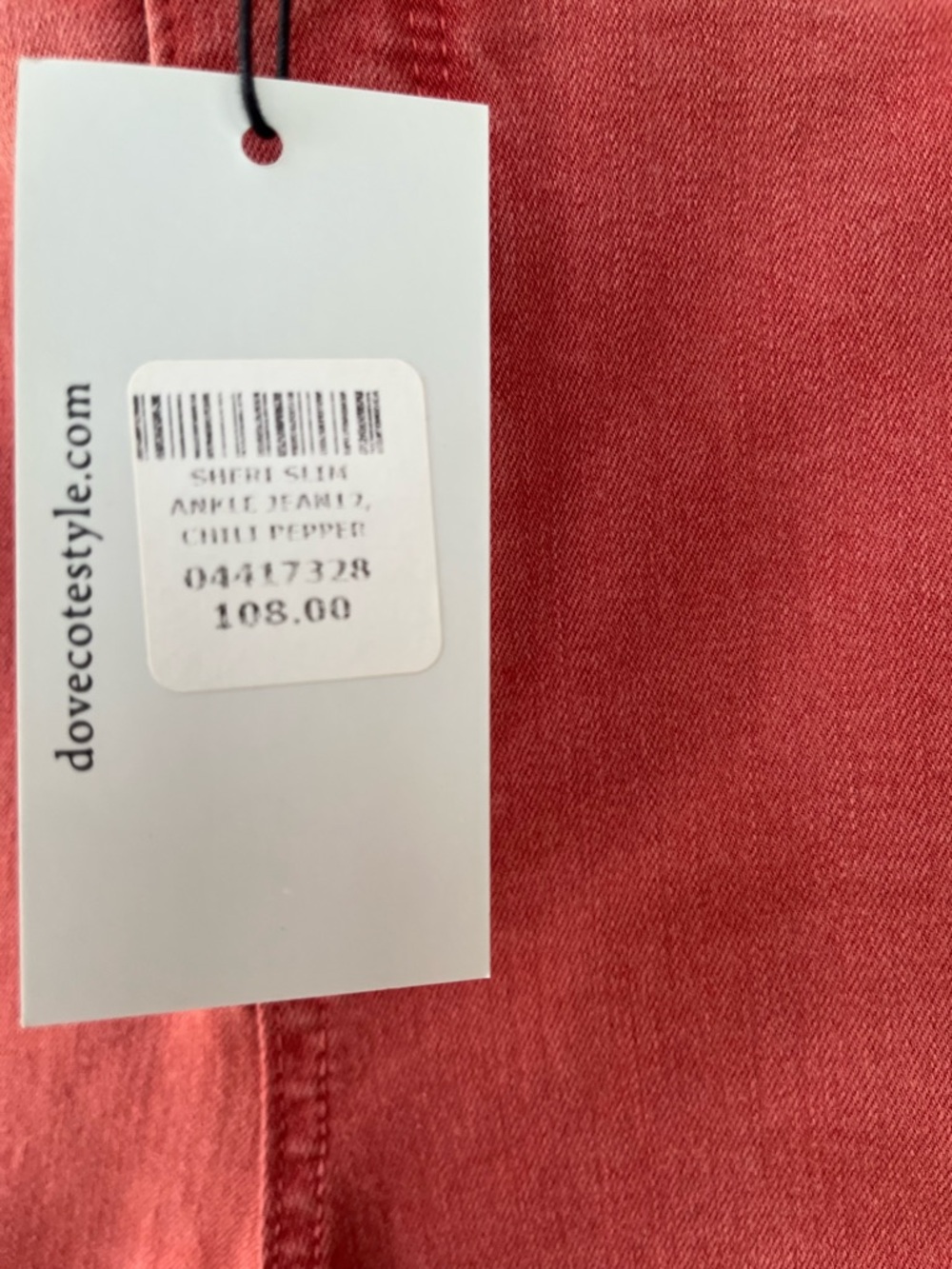 NYDJ Cropped Slim Jeans in Coral NWT SIZE 12 - Picture 2 of 10